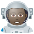 👨🏿‍🚀 man astronaut: dark skin tone display on JoyPixels